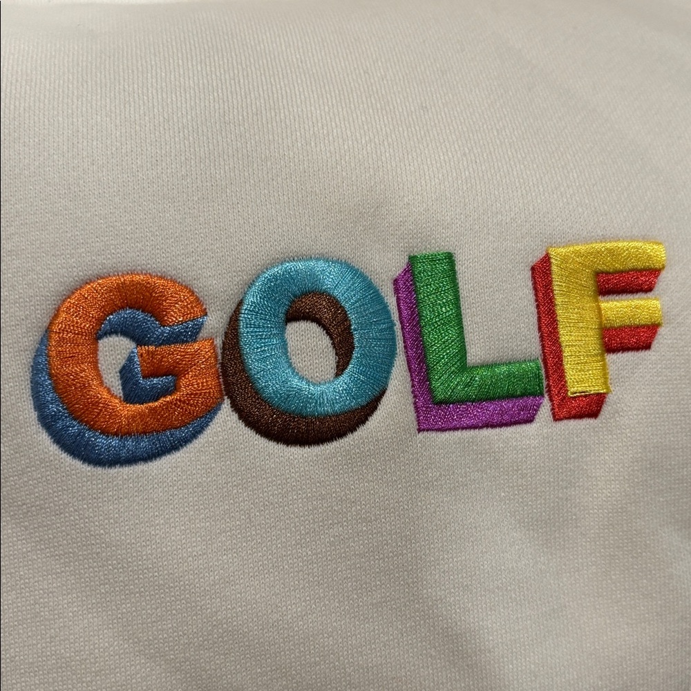 Golf embroidered White Hoodie